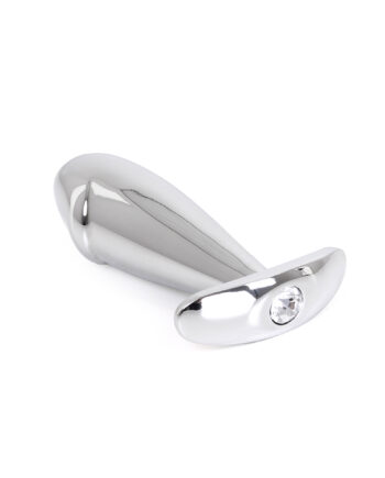 Steel Handle Buttplug Penis with Clear Gem