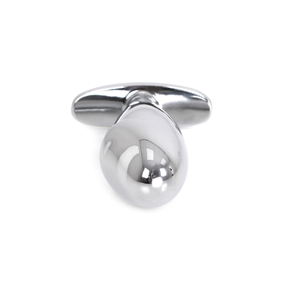 Steel Handle Buttplug Penis with Clear Gem