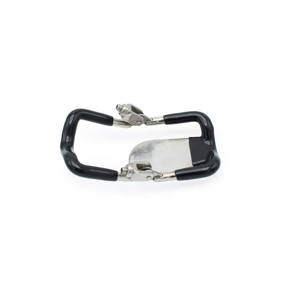 Steel Jaw Lock With Black Elastic Coating