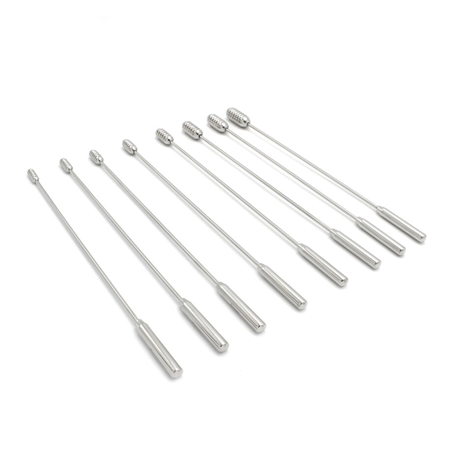 Urethral Sound Dilator Groved Beads Set 8 Pcs