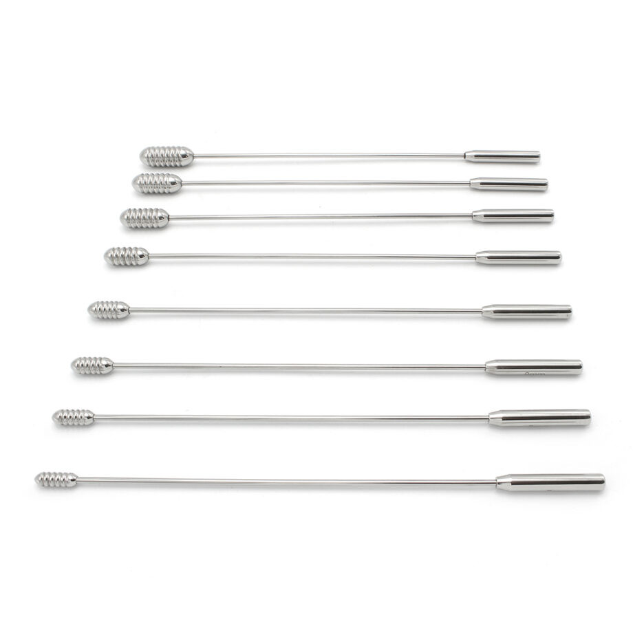 Urethral Sound Dilator Groved Beads Set 8 Pcs