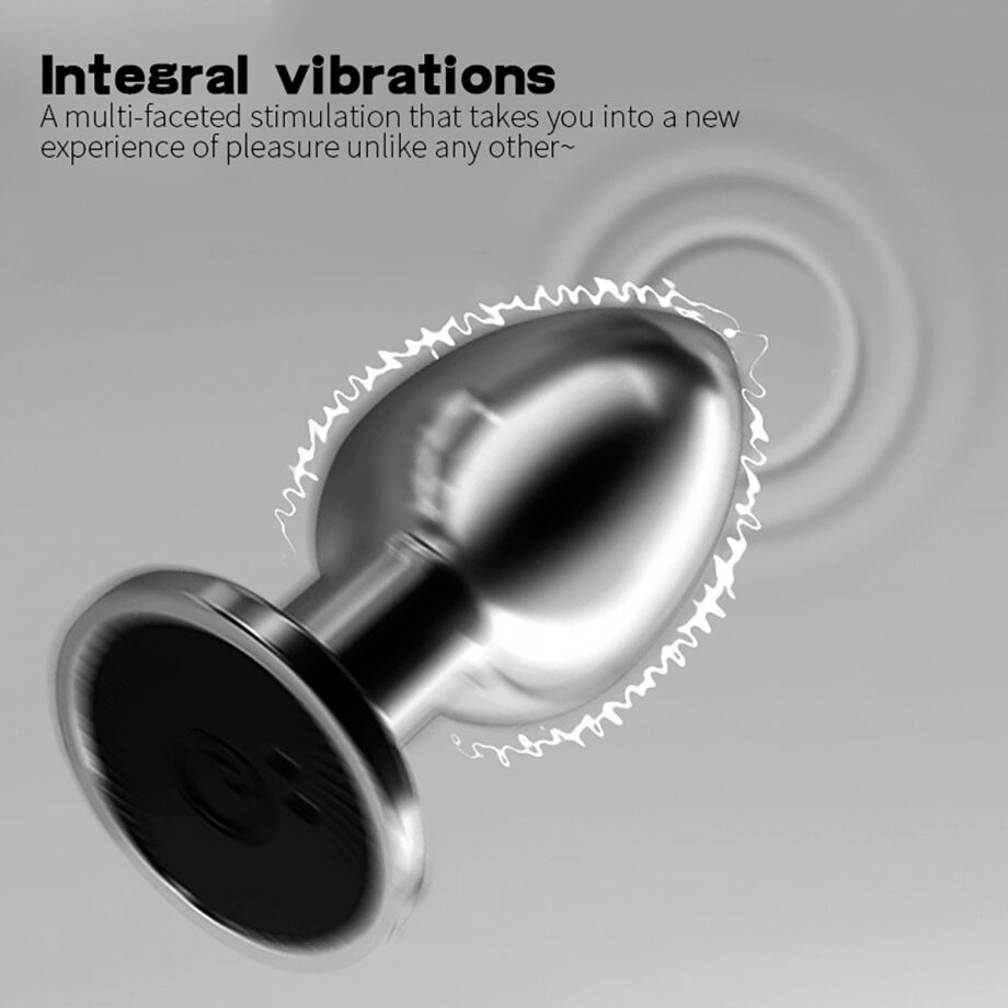 Vibrating Aluminum Buttplug Medium