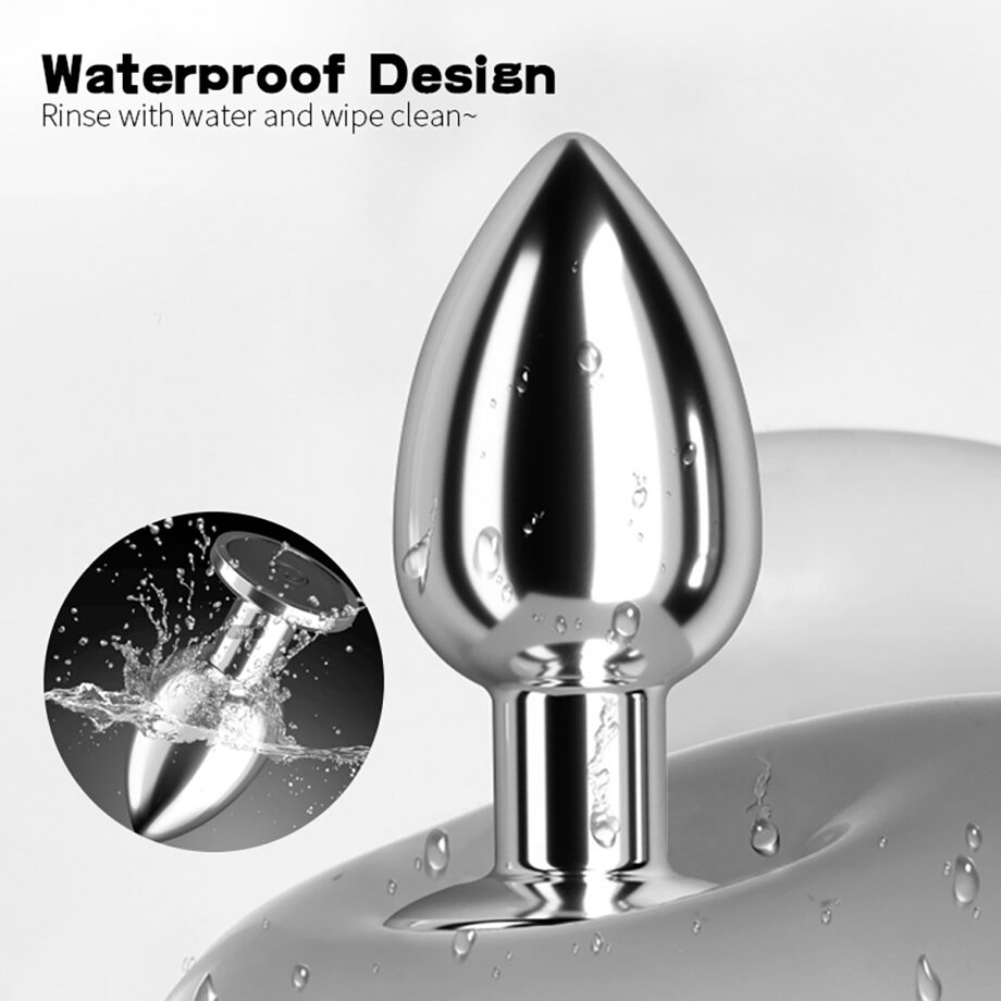 Vibrating Aluminum Buttplug Medium