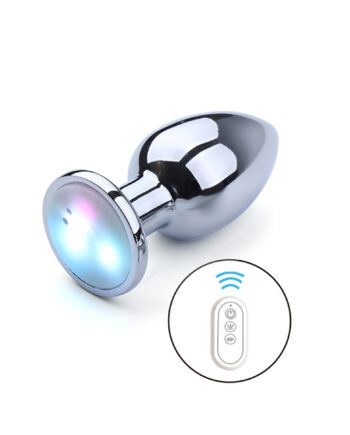 Vibrating Aluminum LED Buttplug Medium