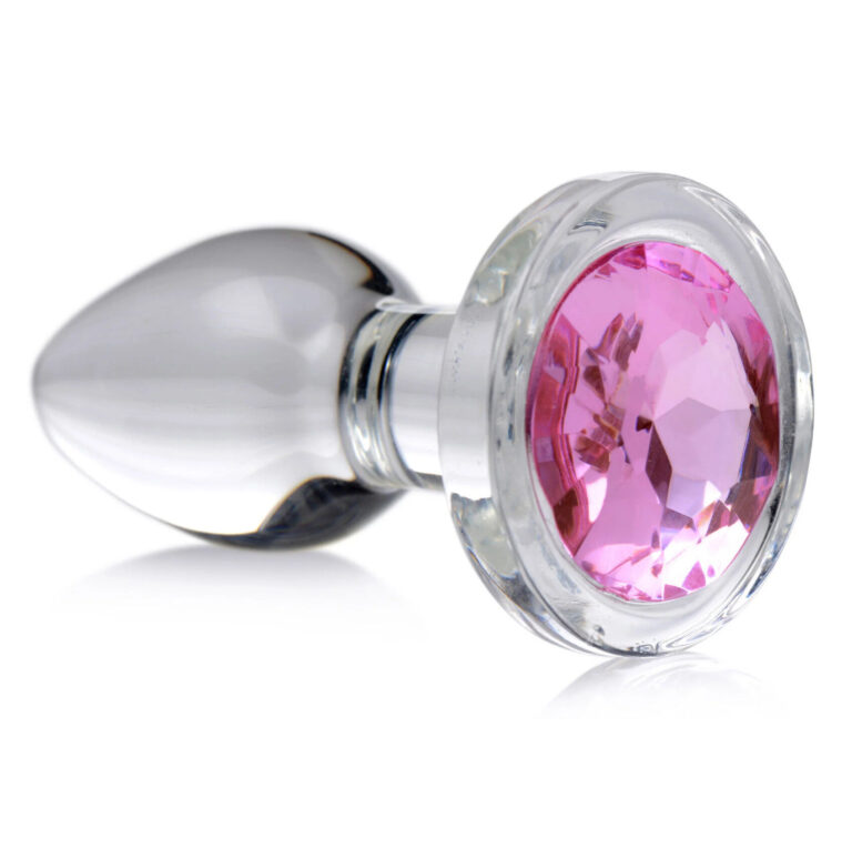 Pink Gem Glass Anal Plug