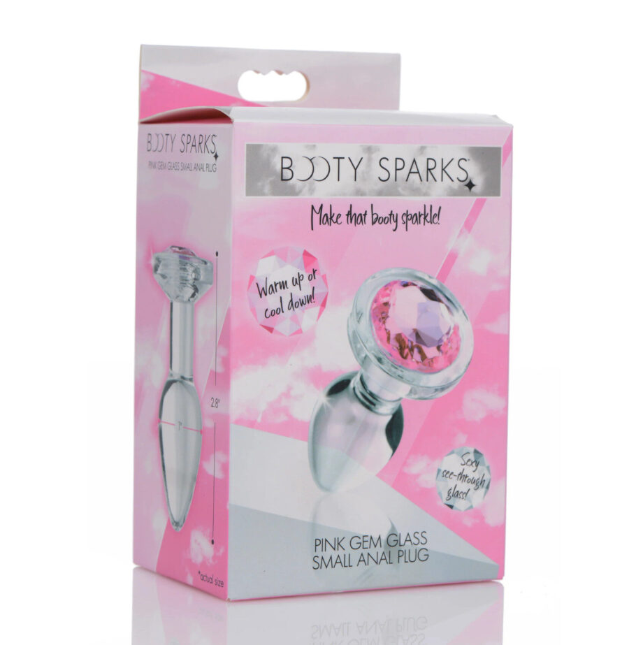 Pink Gem Glass Anal Plug