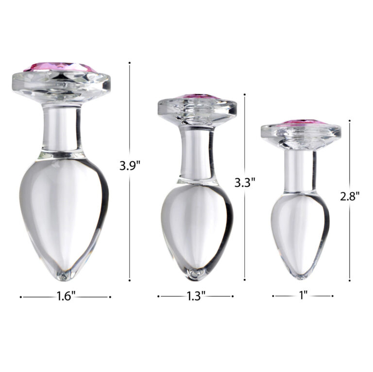Pink Gem Glass Anal Plug
