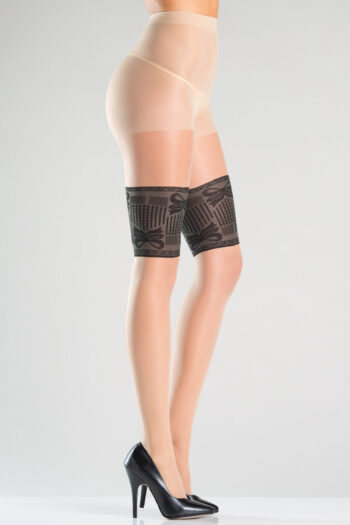 Bow Bands Pantyhose - BLK/ND / OS