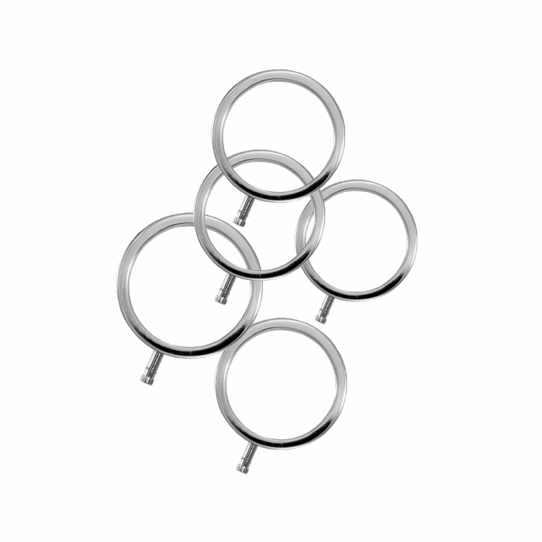 Solid Metal Cock Ring Set 5 Sizes