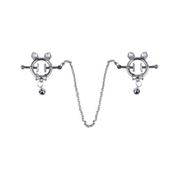 Kitten with Bowtie Nipple Clamps