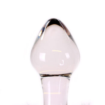 Glass Buttplug Black Tickler