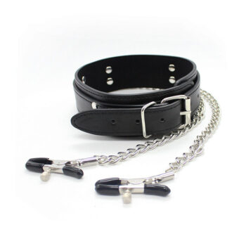 Collar with Nipple Chain