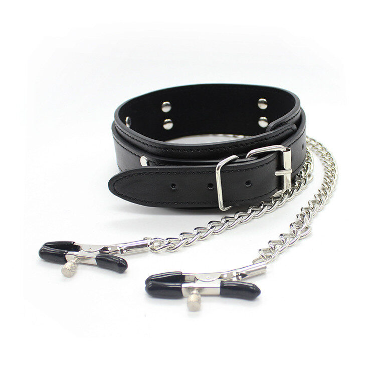 Collar with Nipple Chain