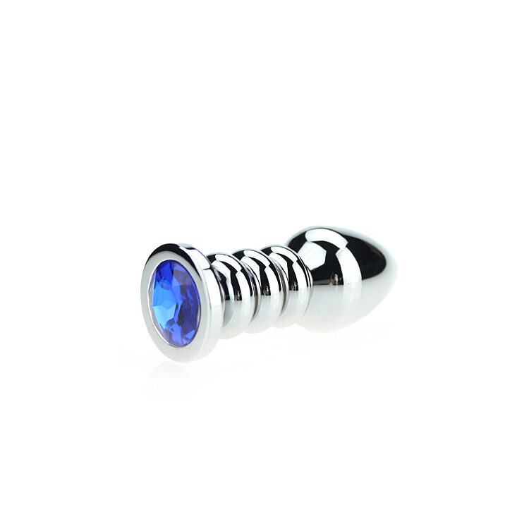 Ribbed Buttplug Blue