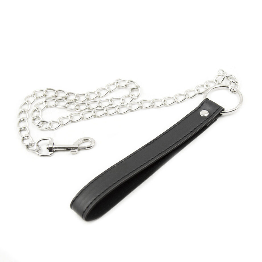 Black Leash with Chain